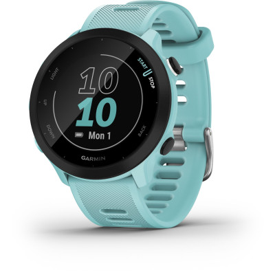 Garmin Forerunner 55 GPS Running Smartwatch 42mm Αδιάβροχο με Παλμογράφο (Aqua)